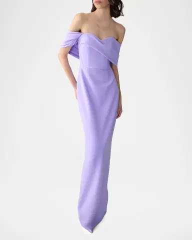Carolina Herrera Sofia Off-The-Shoulder Column Gown | Thumbnail 4 Carolina Herrera Sofia Off-The-Shoulder Column Gown | Thumbnail 4