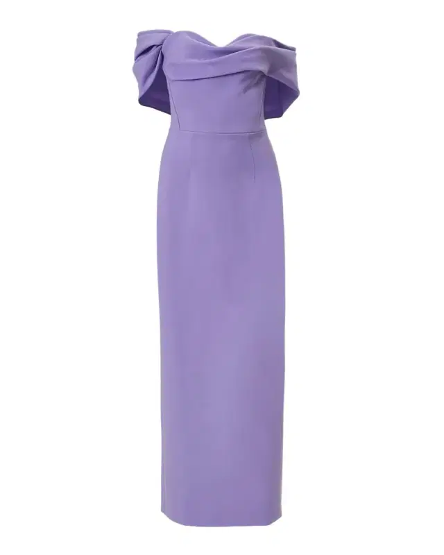 Sofia Off-The-Shoulder Column Gown