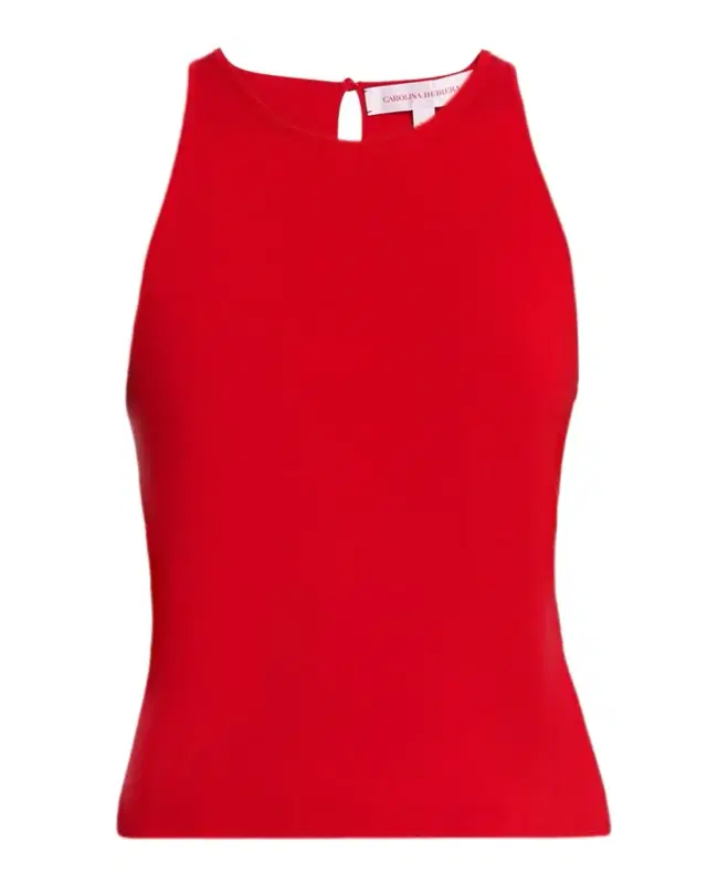 Cotton Knit Halter Tank Top