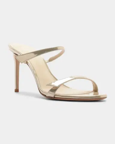 Alexandre Birman 85mm Tita Metallic Leather Mule Sandals | Thumbnail 2 Alexandre Birman 85mm Tita Metallic Leather Mule Sandals | Thumbnail 2