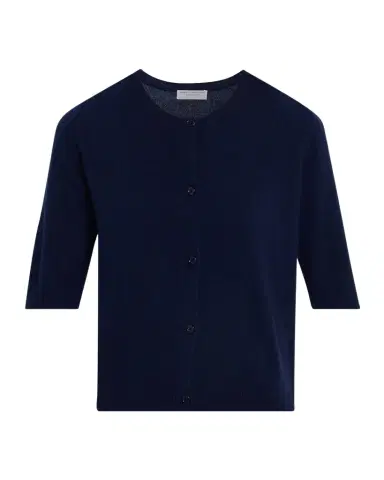 Majestic Filatures Cashmere 3/4-Sleeve Crewneck Cardigan | Thumbnail 1 Majestic Filatures Cashmere 3/4-Sleeve Crewneck Cardigan | Thumbnail 1