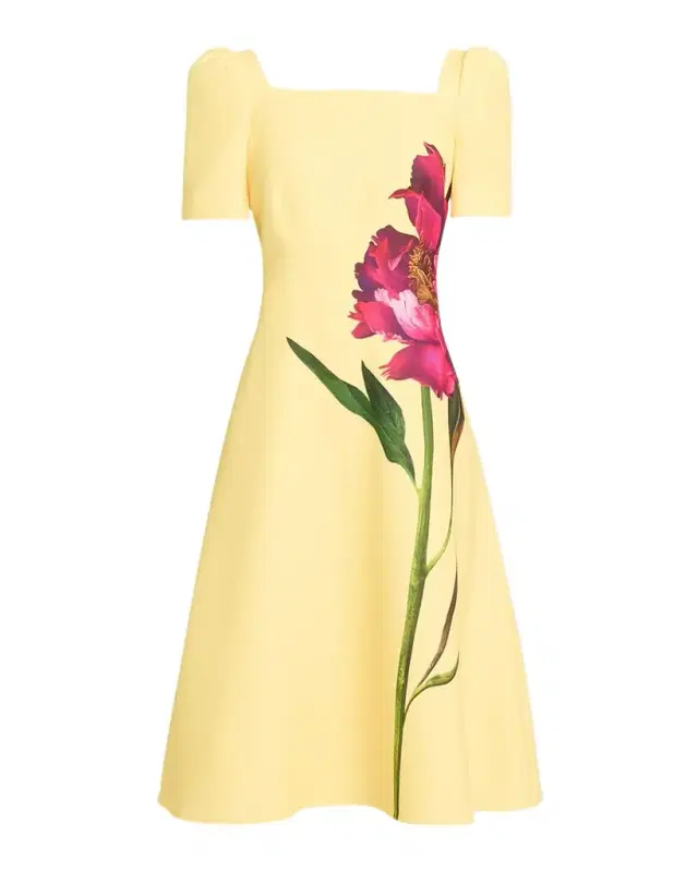 Rickie Freeman for Teri Jon Floral-Print Scuba Midi Dress