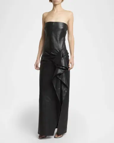 Proenza Schouler Alonna Strapless Leather Dress | Thumbnail 4