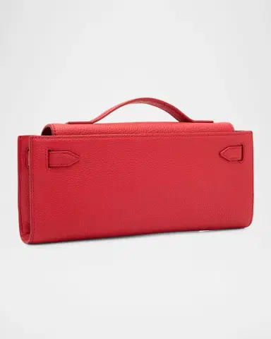 Veronica Beard Dash Belted Pebble Leather Clutch Bag | Thumbnail 2