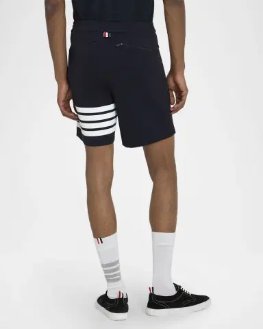 Thom Browne Men's 4-Bar Mid-Thigh Shorts | Thumbnail 3 Thom Browne Men's 4-Bar Mid-Thigh Shorts | Thumbnail 3