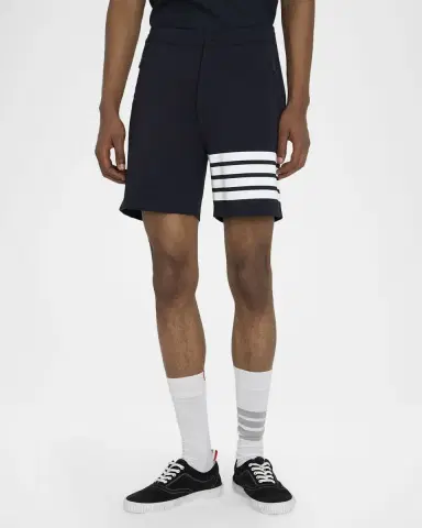 Thom Browne Men's 4-Bar Mid-Thigh Shorts | Thumbnail 4 Thom Browne Men's 4-Bar Mid-Thigh Shorts | Thumbnail 4