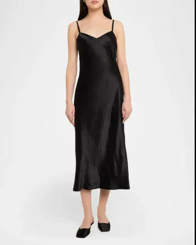 Vince Satin V-Neck Slip Dress | Thumbnail 2