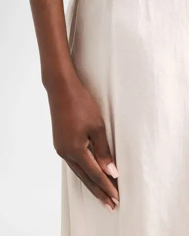 Vince Side-Slit Satin Slip Skirt | Thumbnail 5