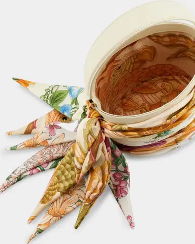 Ferragamo Scarf-Wrapped Leather Bucket Bag | Thumbnail 4 Ferragamo Scarf-Wrapped Leather Bucket Bag | Thumbnail 4