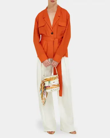 Ferragamo Scarf-Wrapped Leather Bucket Bag | Thumbnail 5 Ferragamo Scarf-Wrapped Leather Bucket Bag | Thumbnail 5
