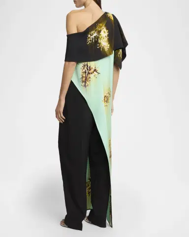 Proenza Schouler Haya Printed Asymmetric Draped Top | Thumbnail 3