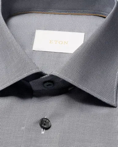 Eton Men's Contemporary Fit Micro-Houndstooth Elevated Dress Shirt | Thumbnail 6