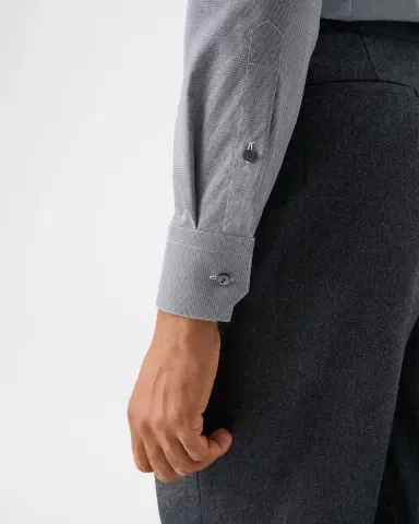 Eton Men's Contemporary Fit Micro-Houndstooth Elevated Dress Shirt | Thumbnail 8
