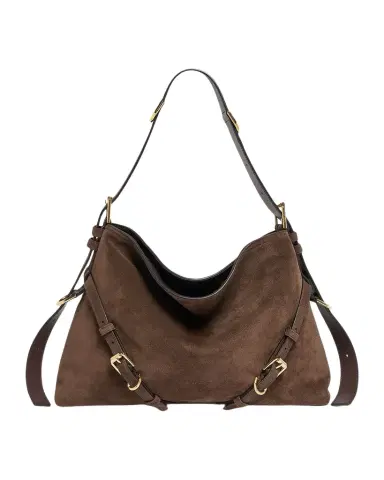 Givenchy Voyou Medium Slouchy Shoulder Bag in Suede | Thumbnail 1