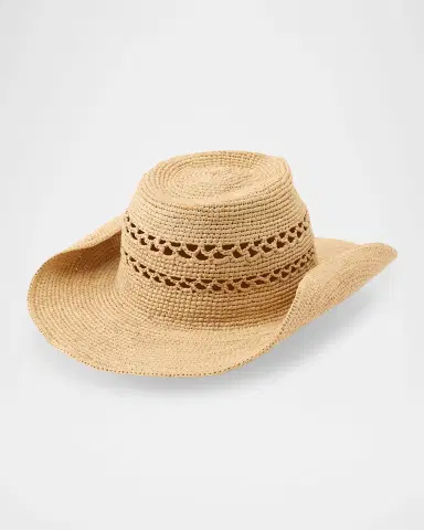 Helen Kaminski Gwen Raffia Fedora | Thumbnail 2 Helen Kaminski Gwen Raffia Fedora | Thumbnail 2
