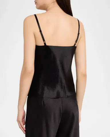 Vince Satin V-Neck Cami | Thumbnail 3