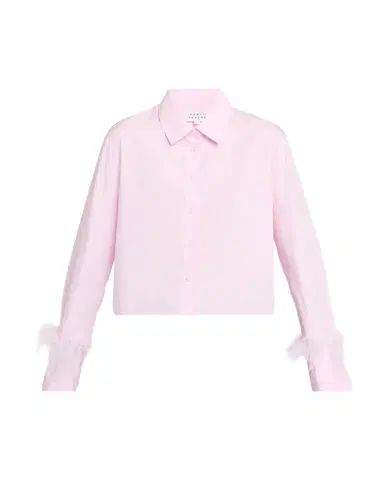 TANYA TAYLOR Largaux Feathered Button-Front Shirt | Thumbnail 1 TANYA TAYLOR Largaux Feathered Button-Front Shirt | Thumbnail 1