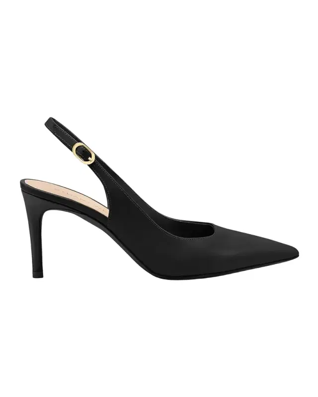 Stuart Weitzman Stuart Leather Slingback Pumps