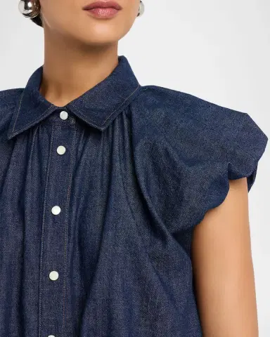 FRAME The Shell Bubble-Sleeve Top | Thumbnail 5 FRAME The Shell Bubble-Sleeve Top | Thumbnail 5