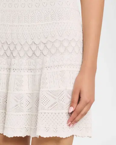 LoveShackFancy Darlena Fine Pointelle Knit Mini Dress | Thumbnail 5 LoveShackFancy Darlena Fine Pointelle Knit Mini Dress | Thumbnail 5