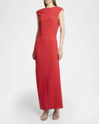 Proenza Schouler Damea Cap-Sleeve Matte Crepe Maxi Dress | Thumbnail 4 Proenza Schouler Damea Cap-Sleeve Matte Crepe Maxi Dress | Thumbnail 4