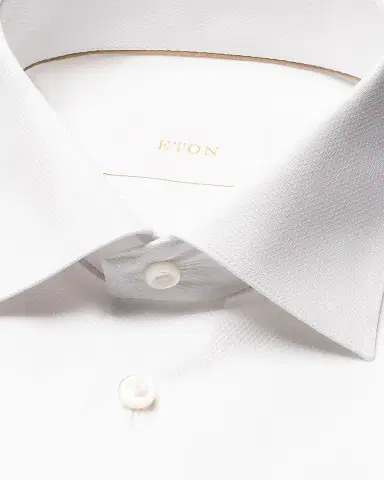 Eton Men's Slim Fit Textured Elevated Pique Dress Shirt | Thumbnail 6