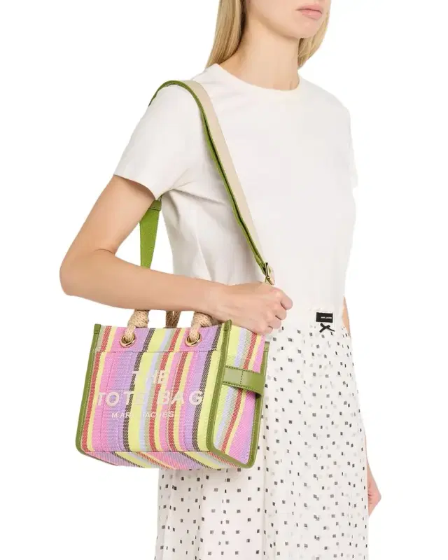 The Stripe Mesh Small Tote Bag