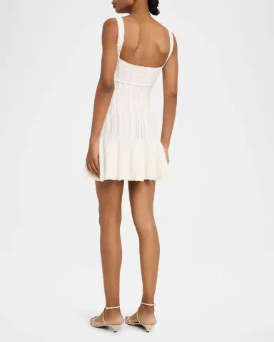 LoveShackFancy Tabatha Pointelle Knit Mini Dress | Thumbnail 3 LoveShackFancy Tabatha Pointelle Knit Mini Dress | Thumbnail 3