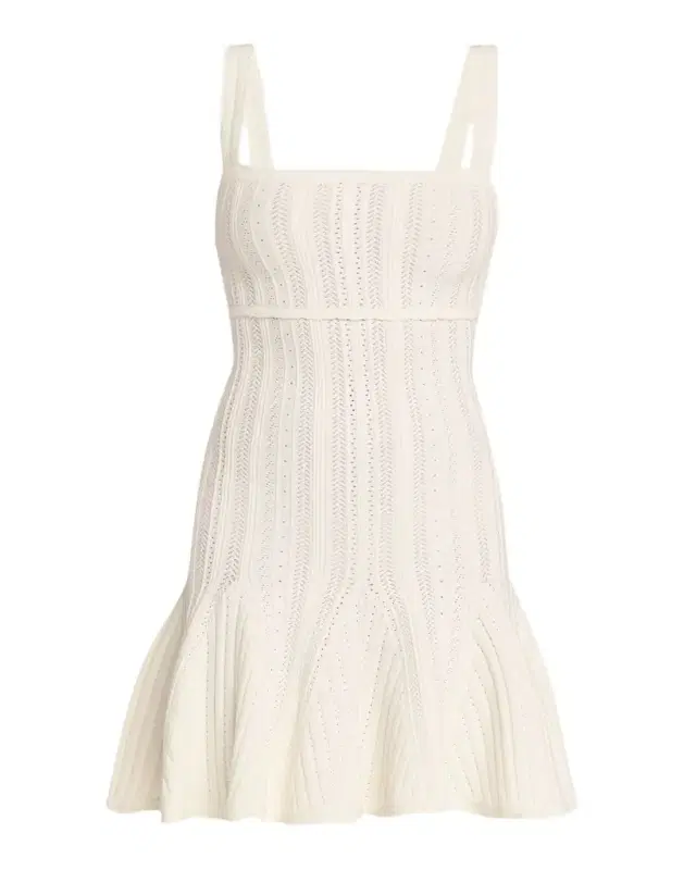 Tabatha Pointelle Knit Mini Dress