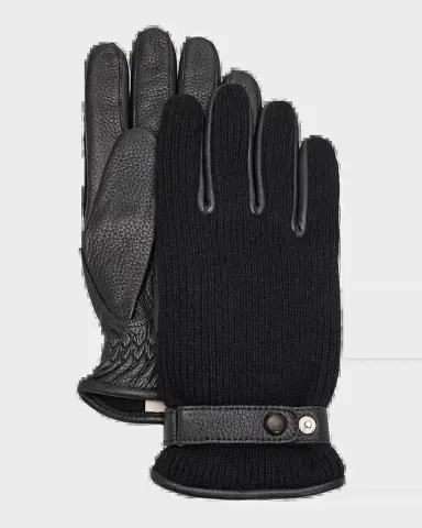 Hestra Gloves Men 's Christopher Elk Leather and Cashmere Knit Gloves | Thumbnail 2 Hestra Gloves Men 's Christopher Elk Leather and Cashmere Knit Gloves | Thumbnail 2