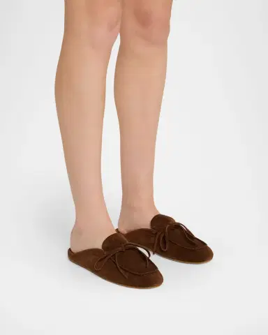 Miu Miu Sabot Suede Moccasin Mules | Thumbnail 2 Miu Miu Sabot Suede Moccasin Mules | Thumbnail 2