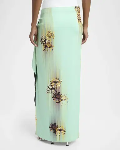 Proenza Schouler Cella Printed Double Crepe Skirt | Thumbnail 3