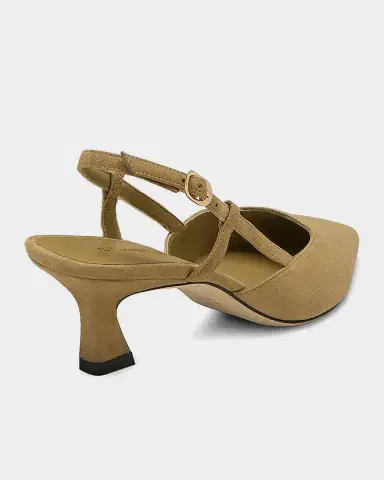 Stuart Weitzman 50mm Vinnie Suede Slingback Pumps | Thumbnail 3
