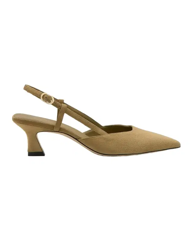 Stuart Weitzman 50mm Vinnie Suede Slingback Pumps
