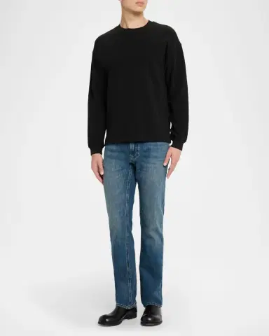 Frame Men's Cotton Waffle Textured Long-Sleeve T-Shirt | Thumbnail 2