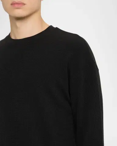 Frame Men's Cotton Waffle Textured Long-Sleeve T-Shirt | Thumbnail 5