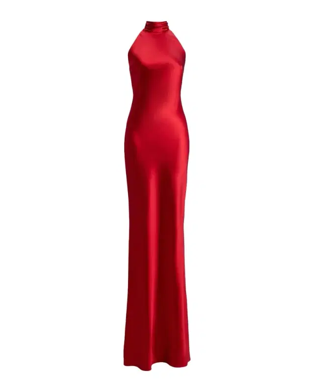 Chilton Stretch Satin Evening Dress
