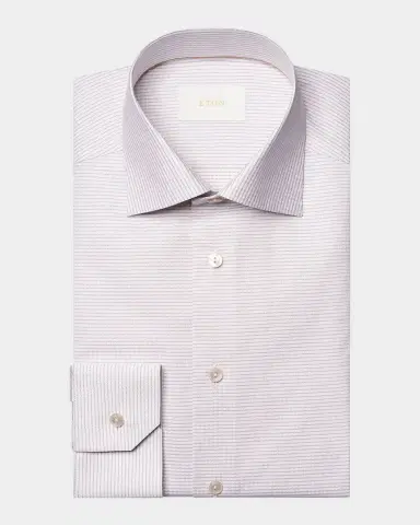Eton Men's Contemporary Fit Micro-Pattern Elevated Dress Shirt | Thumbnail 2 Eton Men's Contemporary Fit Micro-Pattern Elevated Dress Shirt | Thumbnail 2