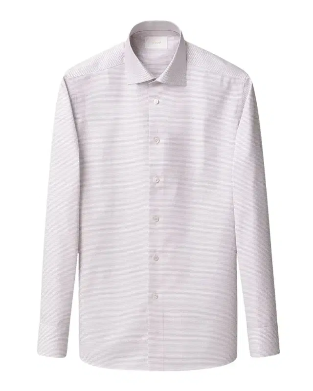 Men 's Contemporary Fit Micro-Pattern Elevated Dress Shirt