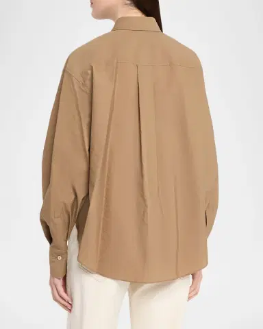 Brunello Cucinelli Halo Effect Embroidered Cotton-Blend Shirt | Thumbnail 3 Brunello Cucinelli Halo Effect Embroidered Cotton-Blend Shirt | Thumbnail 3