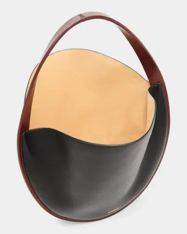 Jil Sander Pivot Oval Leather Hobo Bag | Thumbnail 3