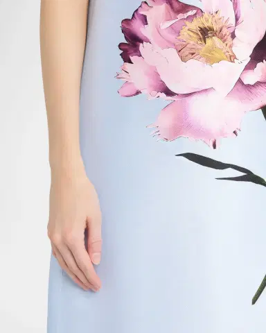 Rickie Freeman for Teri Jon Floral-Print Faille Dress | Thumbnail 5