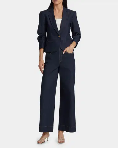 Cinq a Sept Khloe Petit Denim Blazer | Thumbnail 2 Cinq a Sept Khloe Petit Denim Blazer | Thumbnail 2