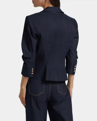 Cinq a Sept Khloe Petit Denim Blazer | Thumbnail 3 Cinq a Sept Khloe Petit Denim Blazer | Thumbnail 3
