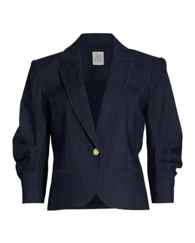 Cinq a Sept Khloe Petit Denim Blazer | Thumbnail 1 Cinq a Sept Khloe Petit Denim Blazer | Thumbnail 1