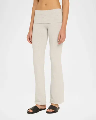 Skims Cotton Jersey Foldover Flare-Leg Pants | Thumbnail 4 Skims Cotton Jersey Foldover Flare-Leg Pants | Thumbnail 4