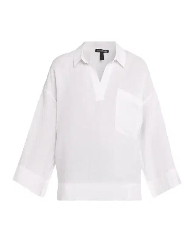 Eileen Fisher Boxy Organic Linen Shirt