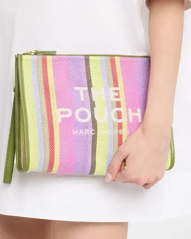 Marc Jacobs The Stripe Mesh Large Pouch Bag | Thumbnail 2