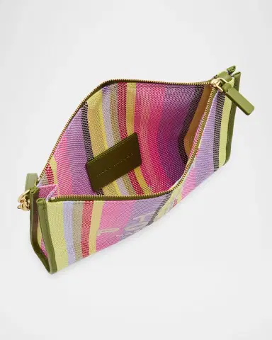 Marc Jacobs The Stripe Mesh Large Pouch Bag | Thumbnail 4