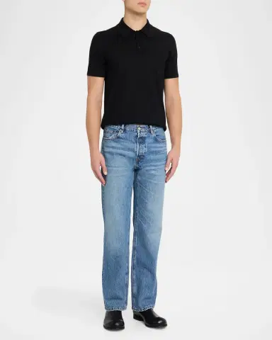 FRAME Men's Relaxed Light Wash Jeans | Thumbnail 2
